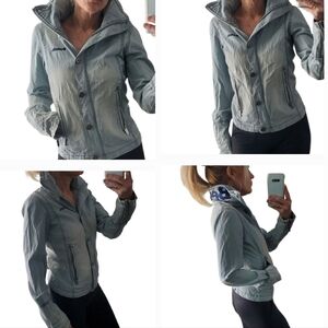 Y2K RARE Bench distressed Hooded Denim Lightweight Jean Jacket